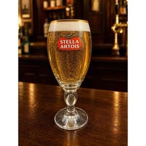 Stella Artois 25cl Beer Glass, Gold Rim Belgian Lager